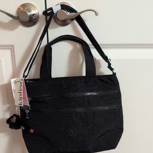 Kipling Black Tote Bag with Adjustable Strap